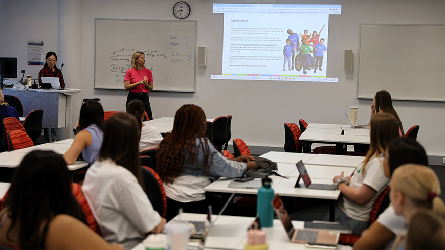 Students in a classroom