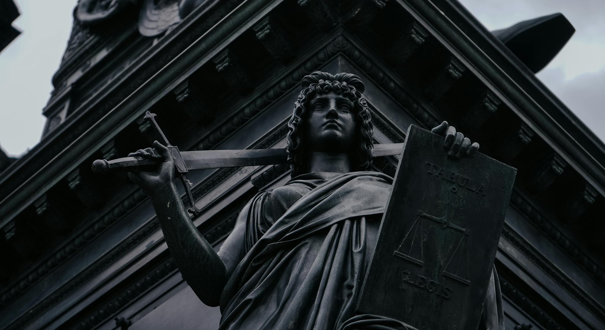 Statue of Lady Justice.