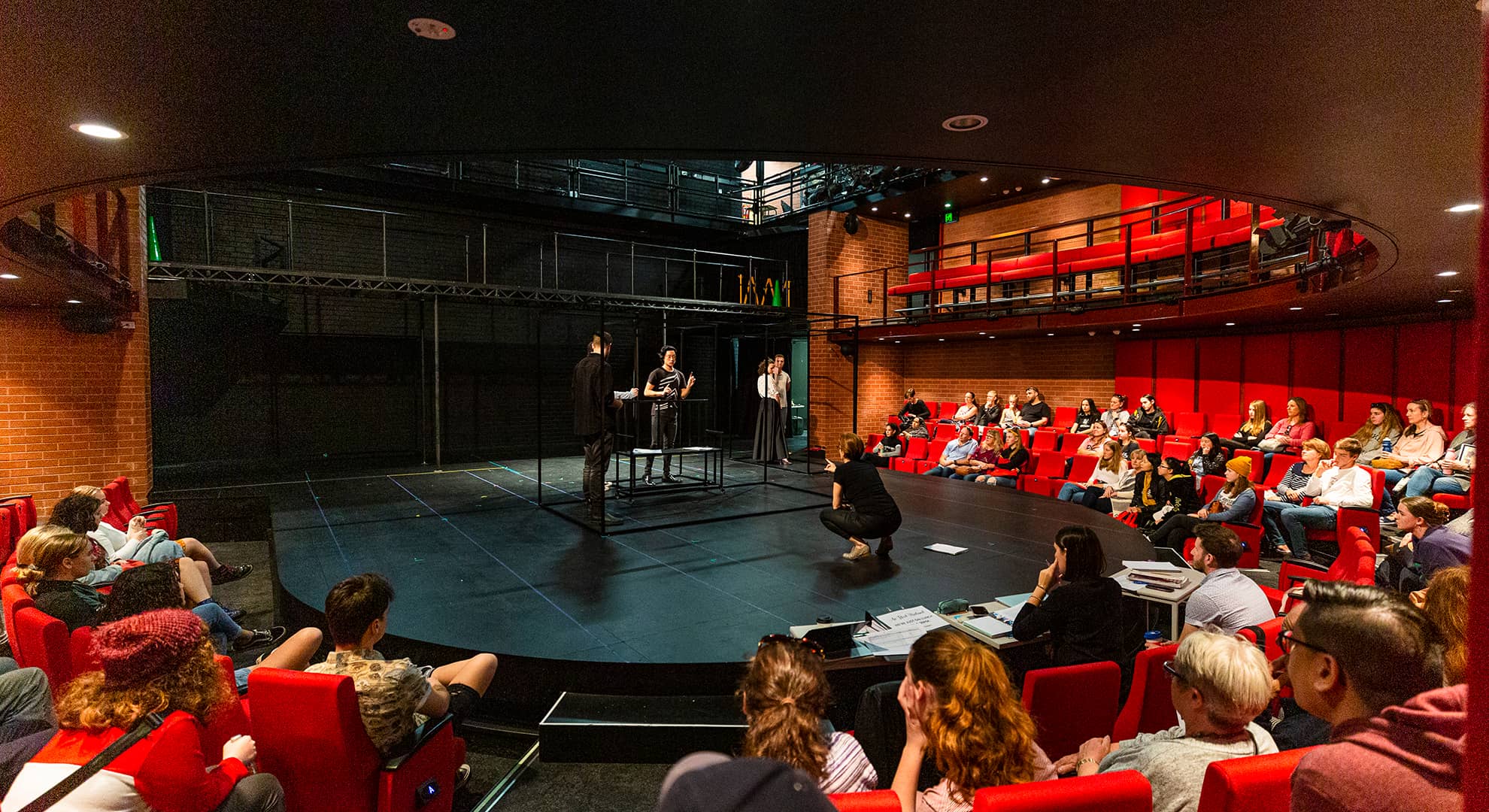 People performing a theatrical performance