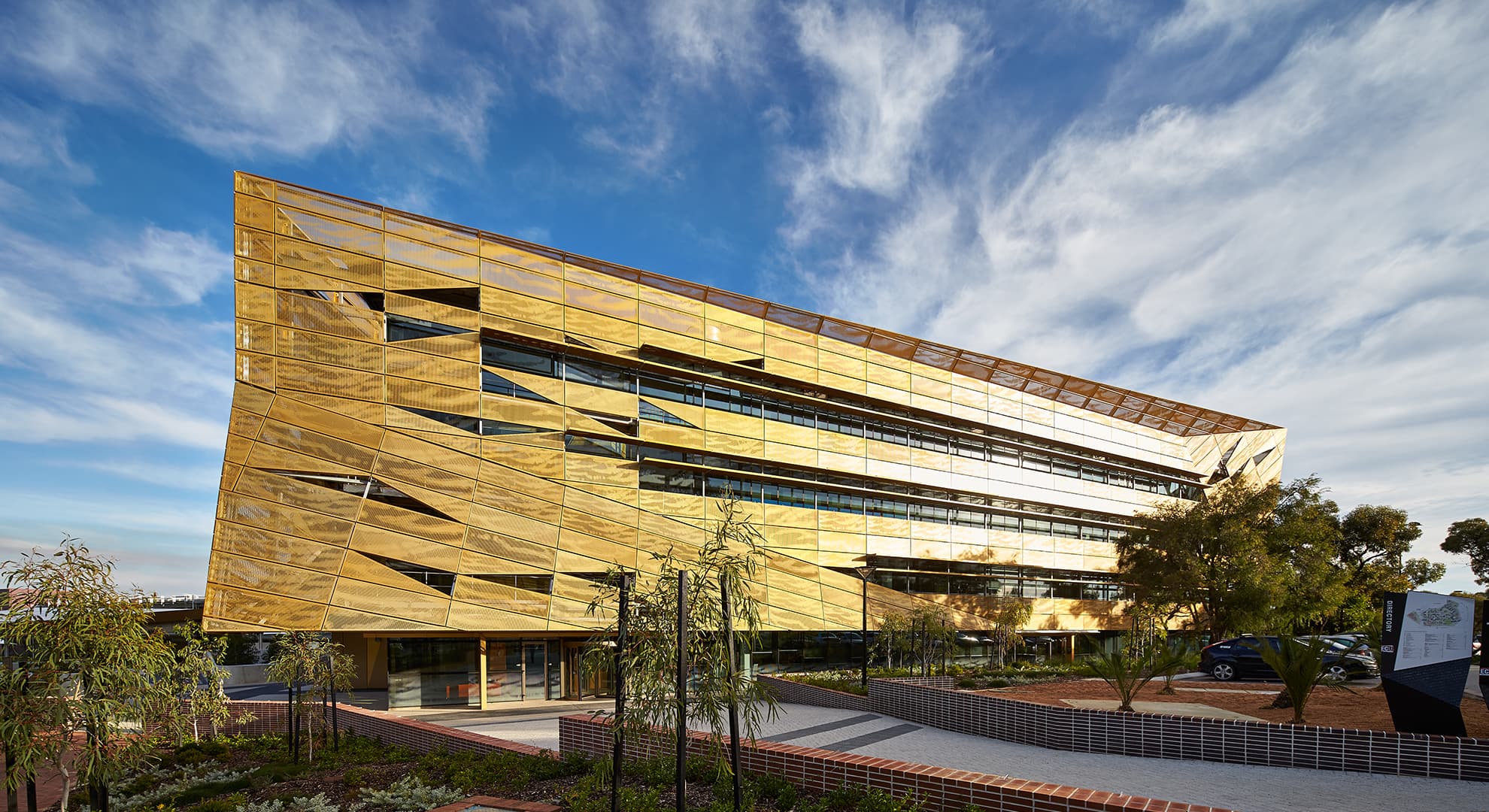 Exterior view of Building 34 on the ECU Joondalup campus.
