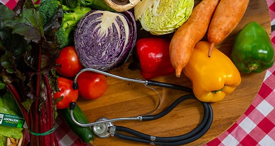 table full of fruit and vegetables