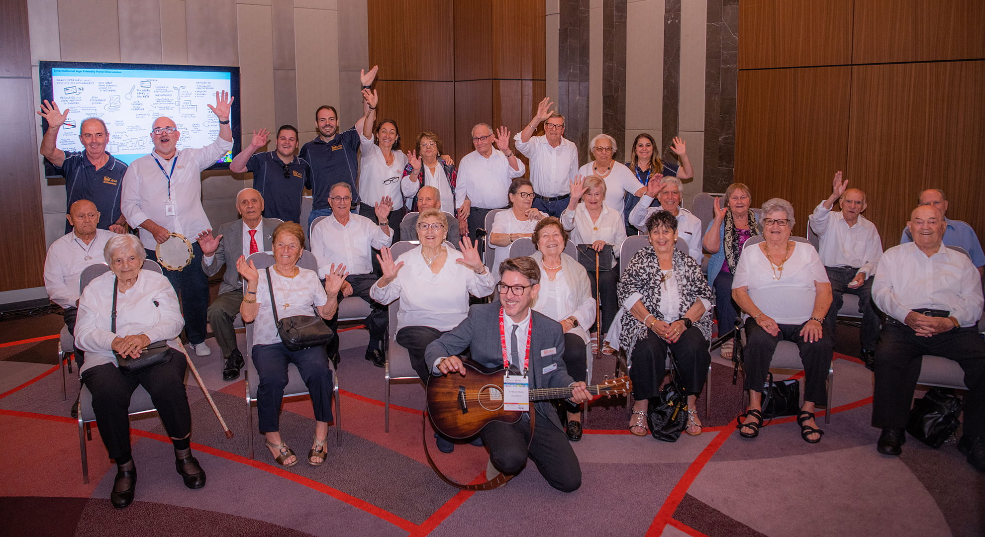 Members of the InCasa choir with Dr Simone Marino.