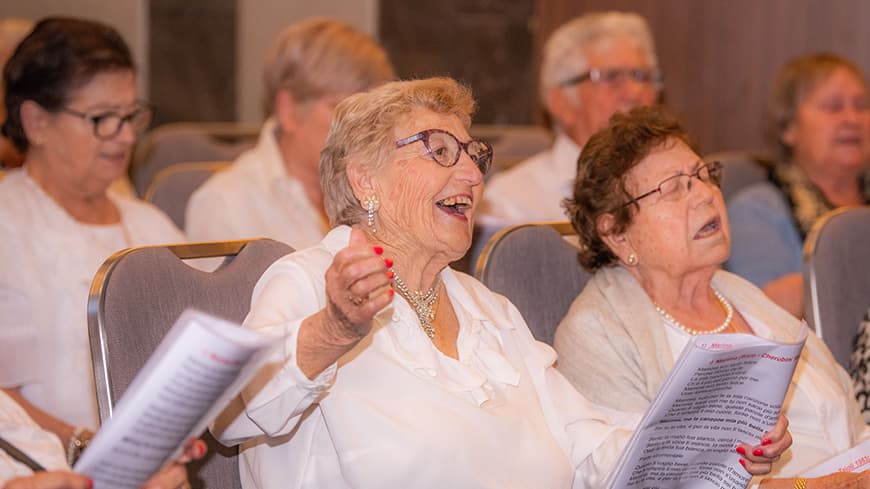 Members of the choir from InCasa Aged Care and Community Services.