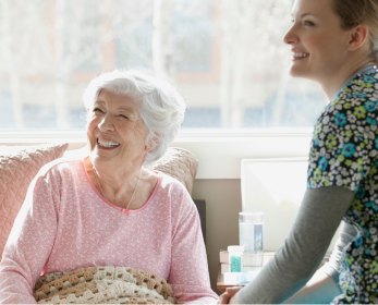 Image of Elderly women and Nurse