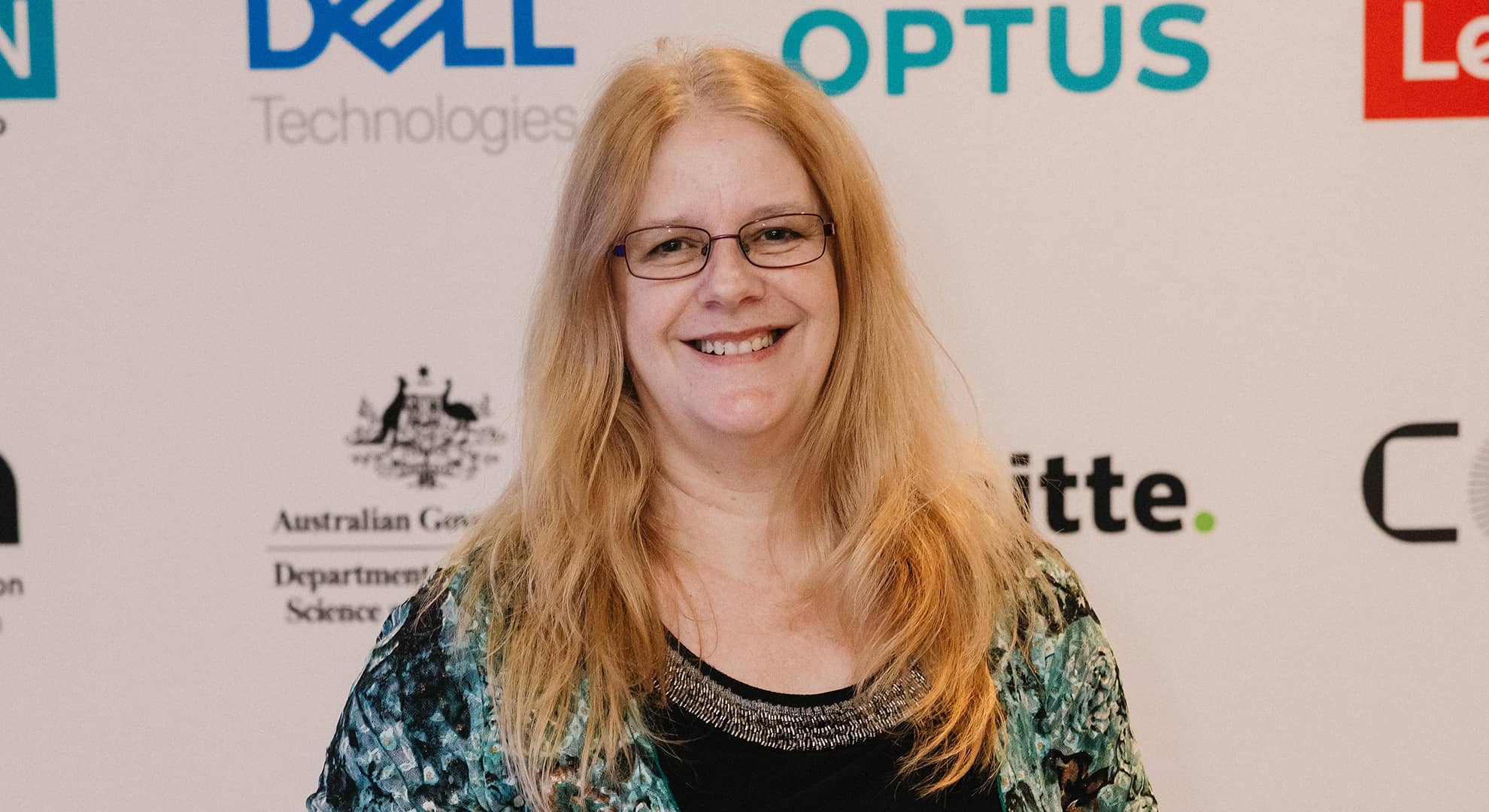 Woman smiling towards the camera