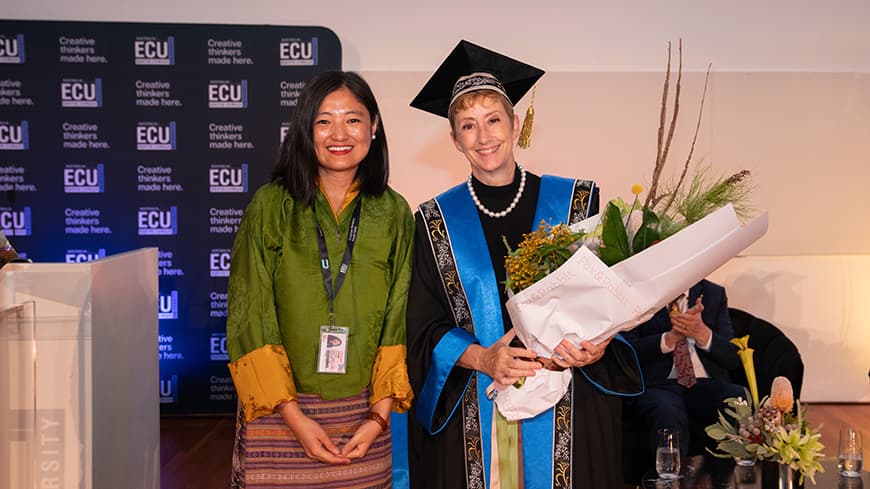 Two women at an event
