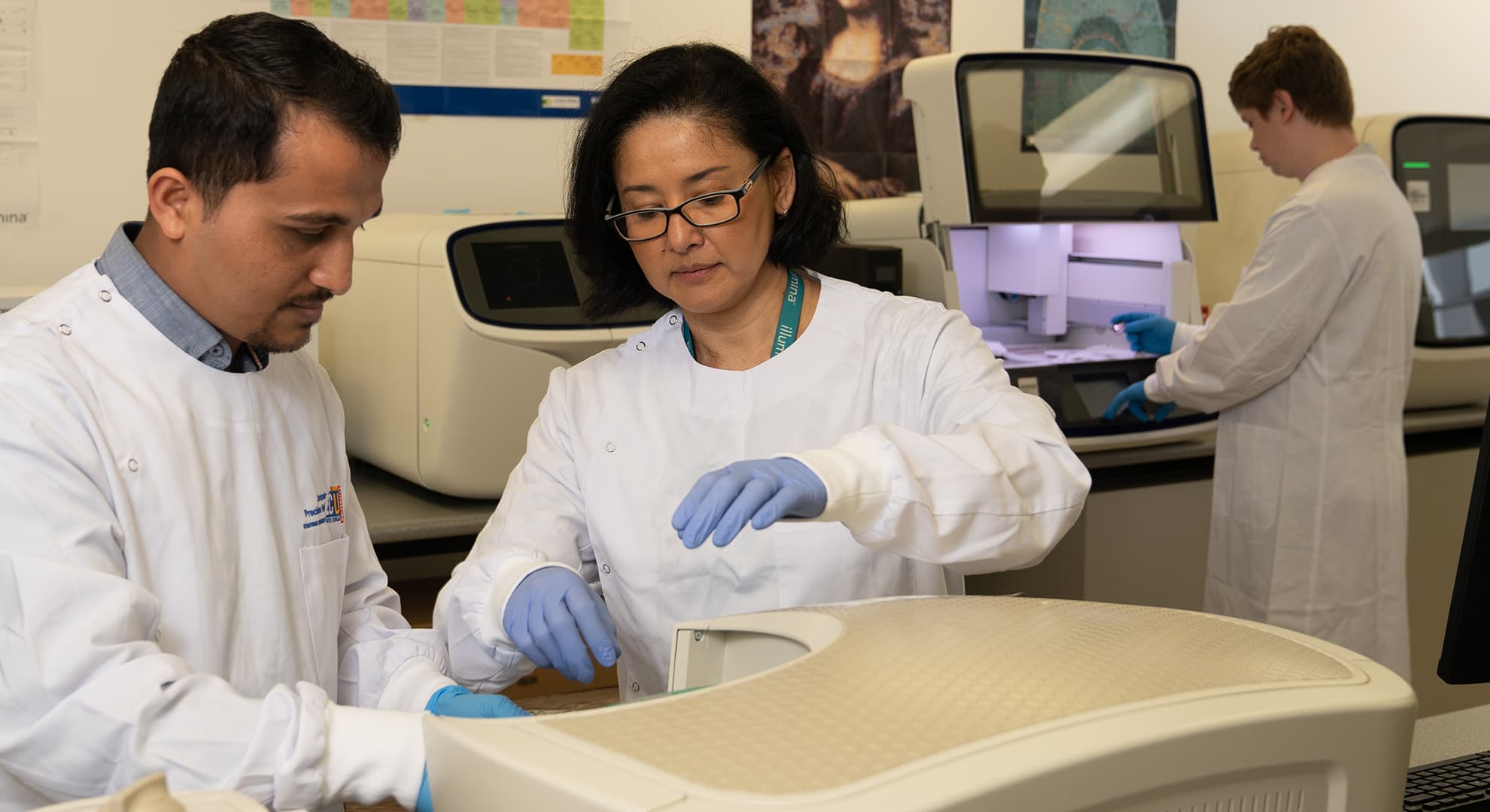 Professor Elin Gray in ECU's Centre For Precision Health lab.