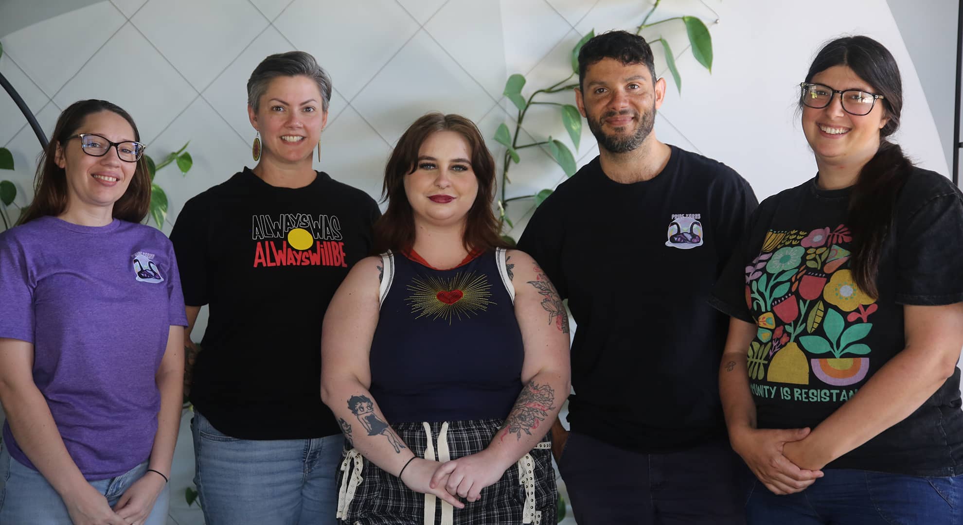 People standing in a line