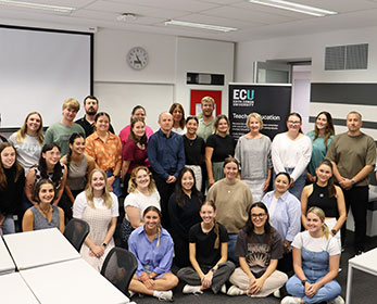 Laureate Professor Jenny Gore with ECU School of Education Students during the Quality Teaching workshop for Pre-Service Teachers.