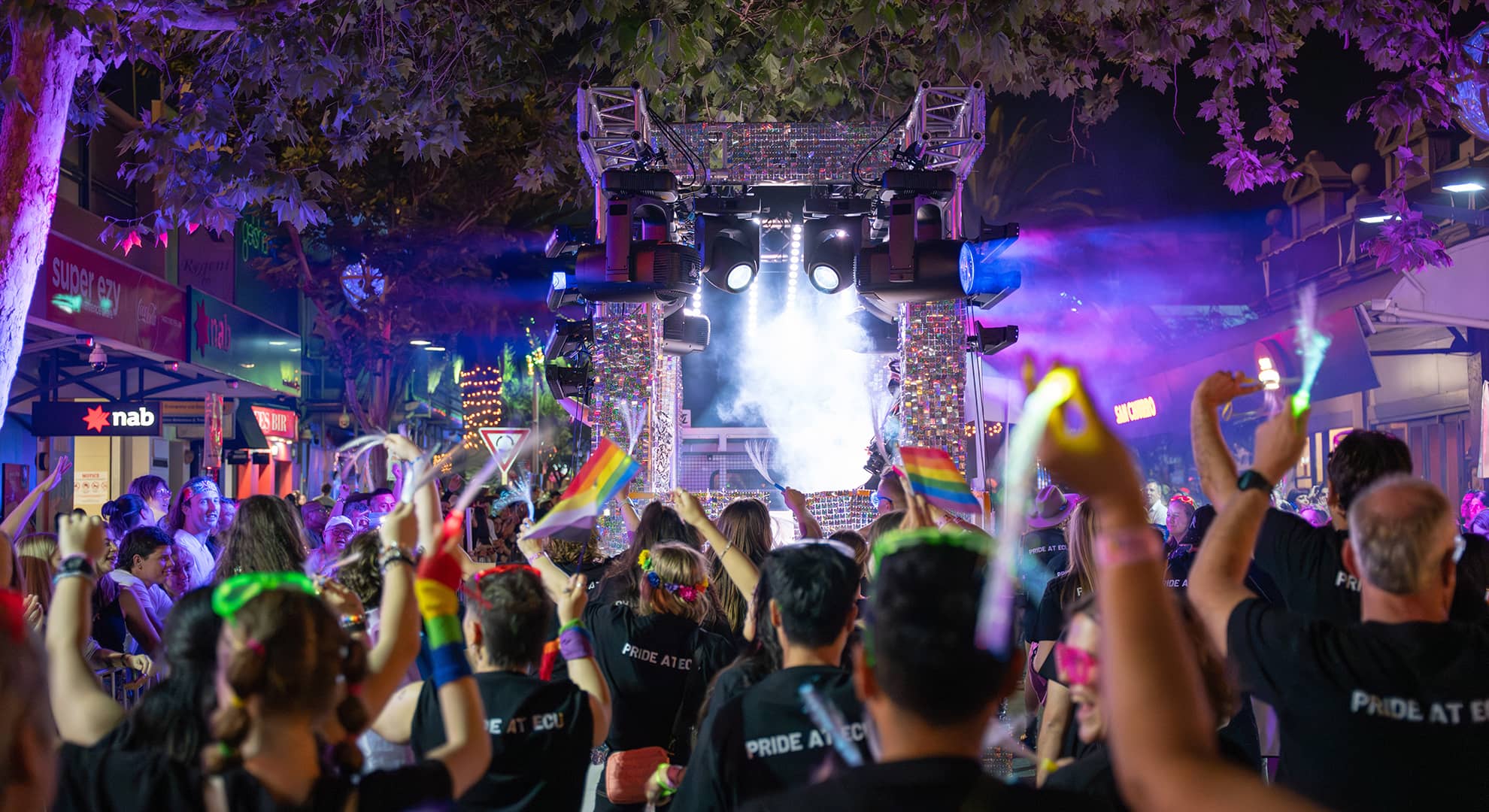 People dancing at a street festival