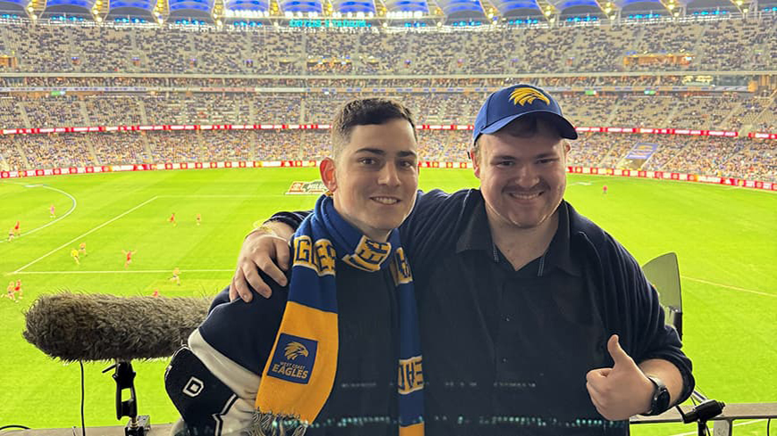 two men at Optus Stadium